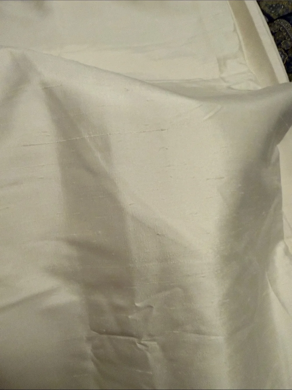 Pottery Barn Silk Dupioni Drape - Cream 104” w x 84”l